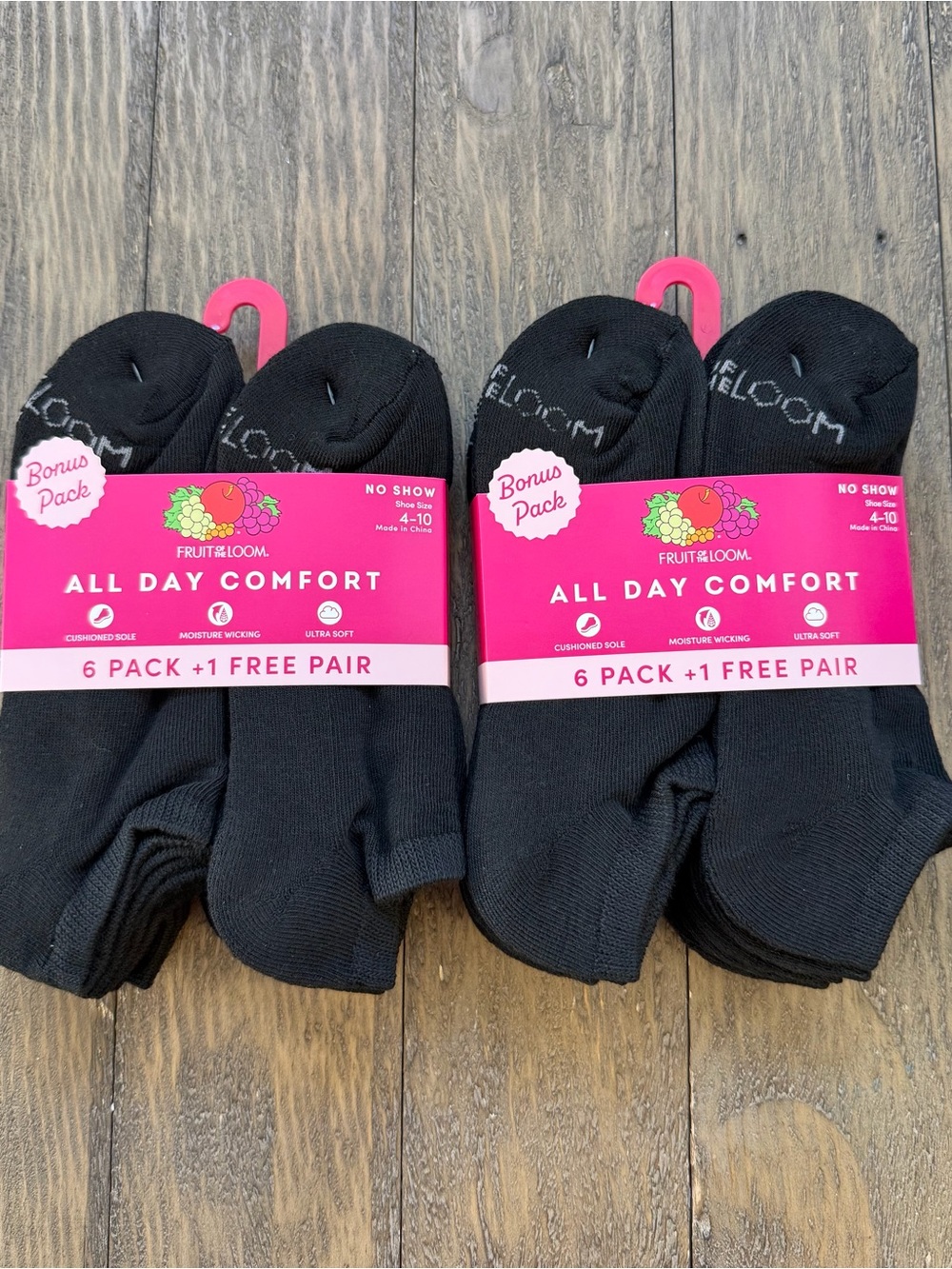 bloom Black No-Show Athletic Socks 7-Pack - Picture 3 of 4